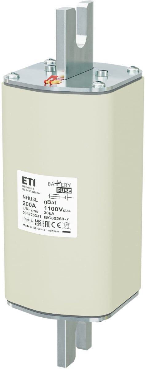 ETI Zekering NHU3L gBat Zekering Nhu3l gbat 200a/1100V DC 4725331