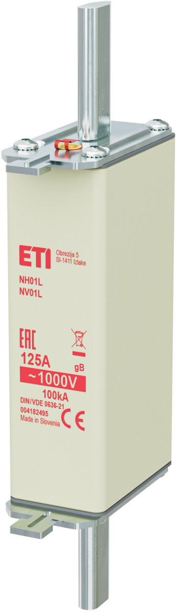 ETI Zekering NV01L gB Zekering NV01L GB 125a/1000V 4182495