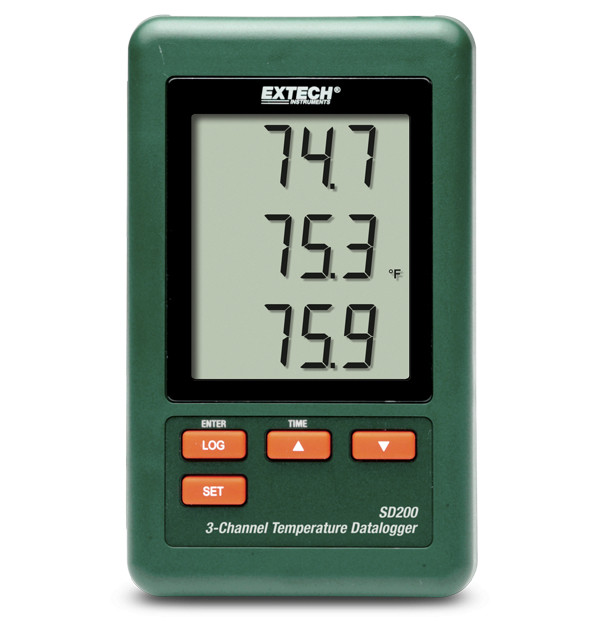 Extech 3-Kanaals temperatuur-datalogger