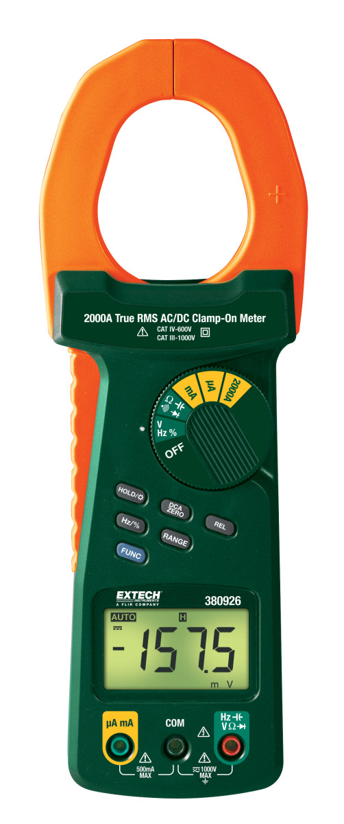 Extech AC/DC stroomtang True RMS ac/DC stroomtang 2000a
