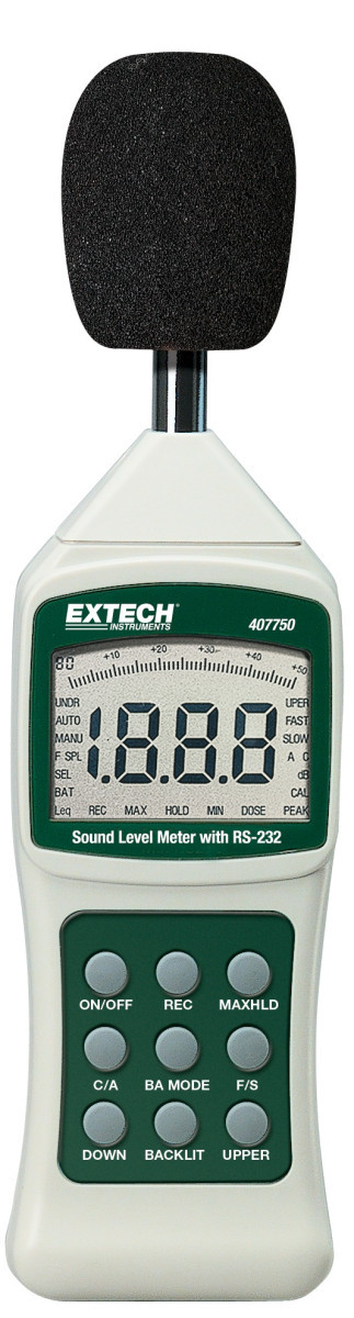 Extech Decibelmeter + accessoires Geluidsniveau Meter met RS232 PC-interface
