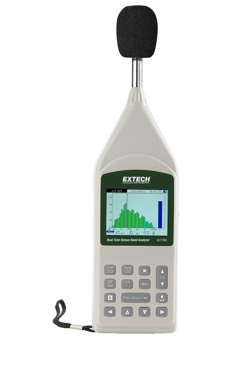 Extech Decibelmeter + accessoires Real Time octaafbandanalysator