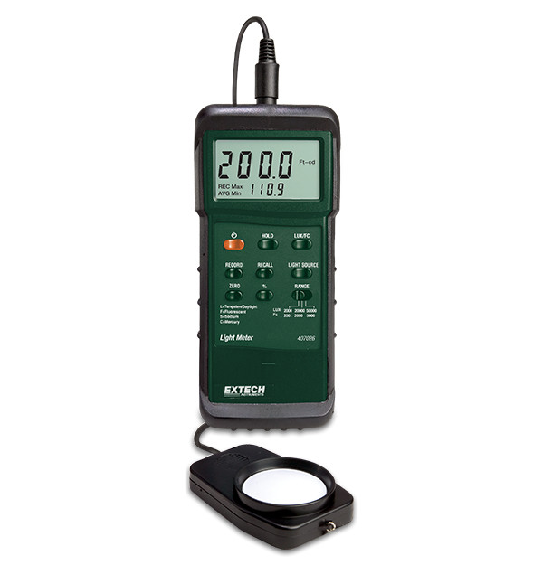 Extech Heavy-Duty lichtmeter met PC-interface + holster