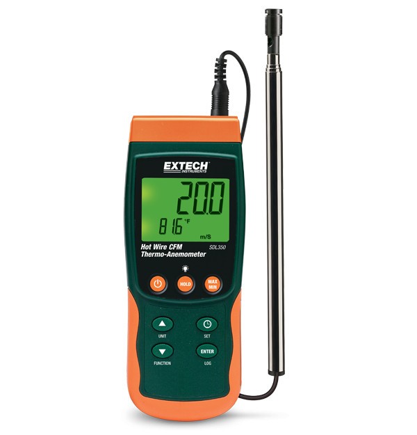 Extech Hot-Wire thermo-anemometer met SD-datalogger