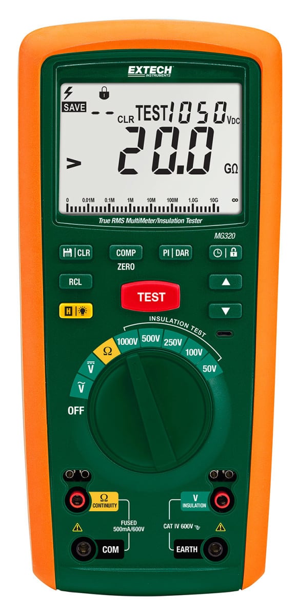Extech isolatieweerstandmeter Cat Iv isolatieweerstandtester/true RMS multimeter