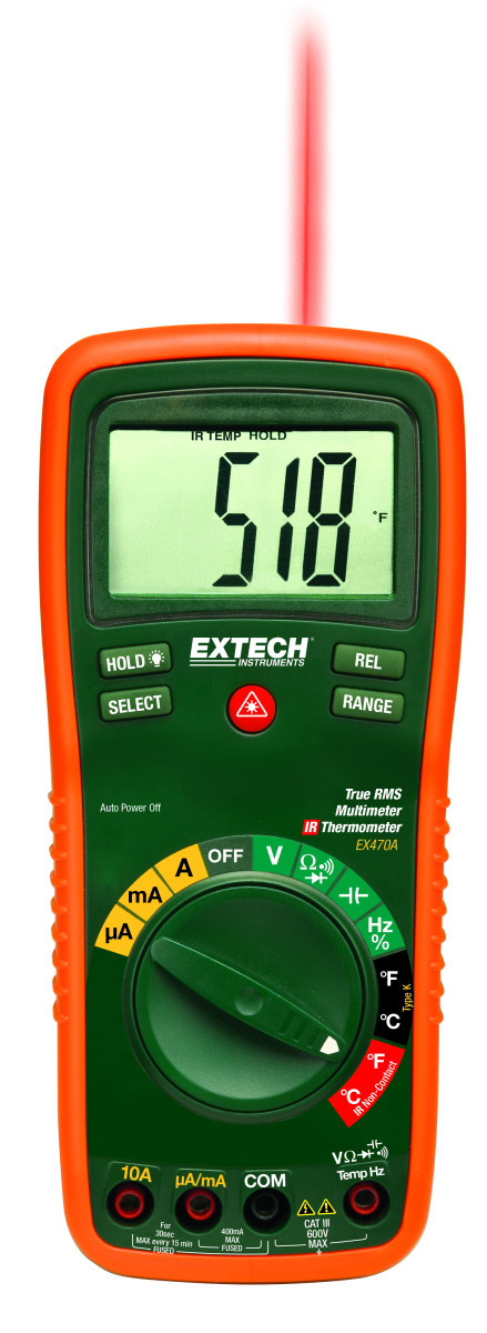 Extech Multimeter with thermal imaging True RMS multimeter met ingebouwde ir thermometer