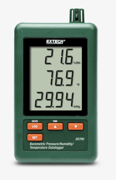 Extech omgevingsanalyse Barometrische Druk, vocht- en temperatuurlogger