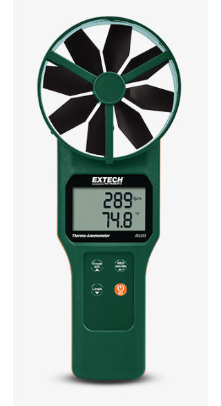Extech Temperatuur En luchtsnelheidsmeter