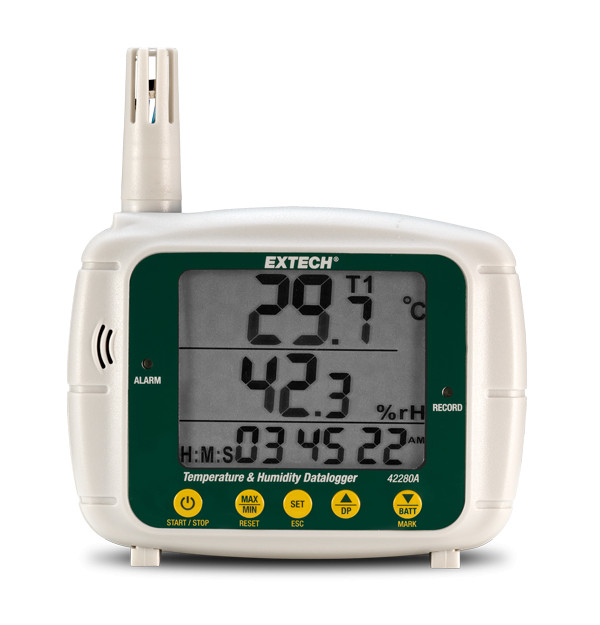 Extech Temperatuur- en luchtvochtigheidsdatalogger