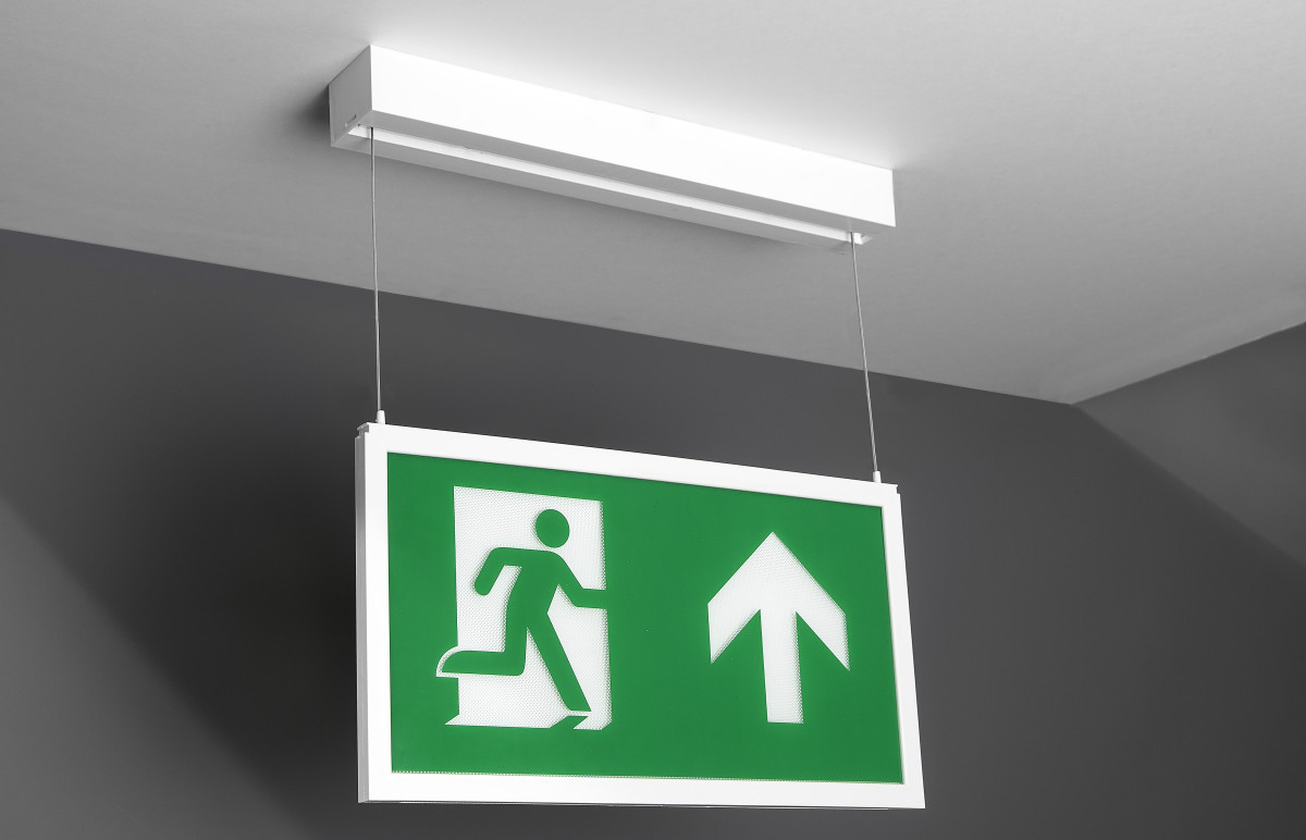 Extraline Led 1H 100LM at (incl. picto & sheets) zwart