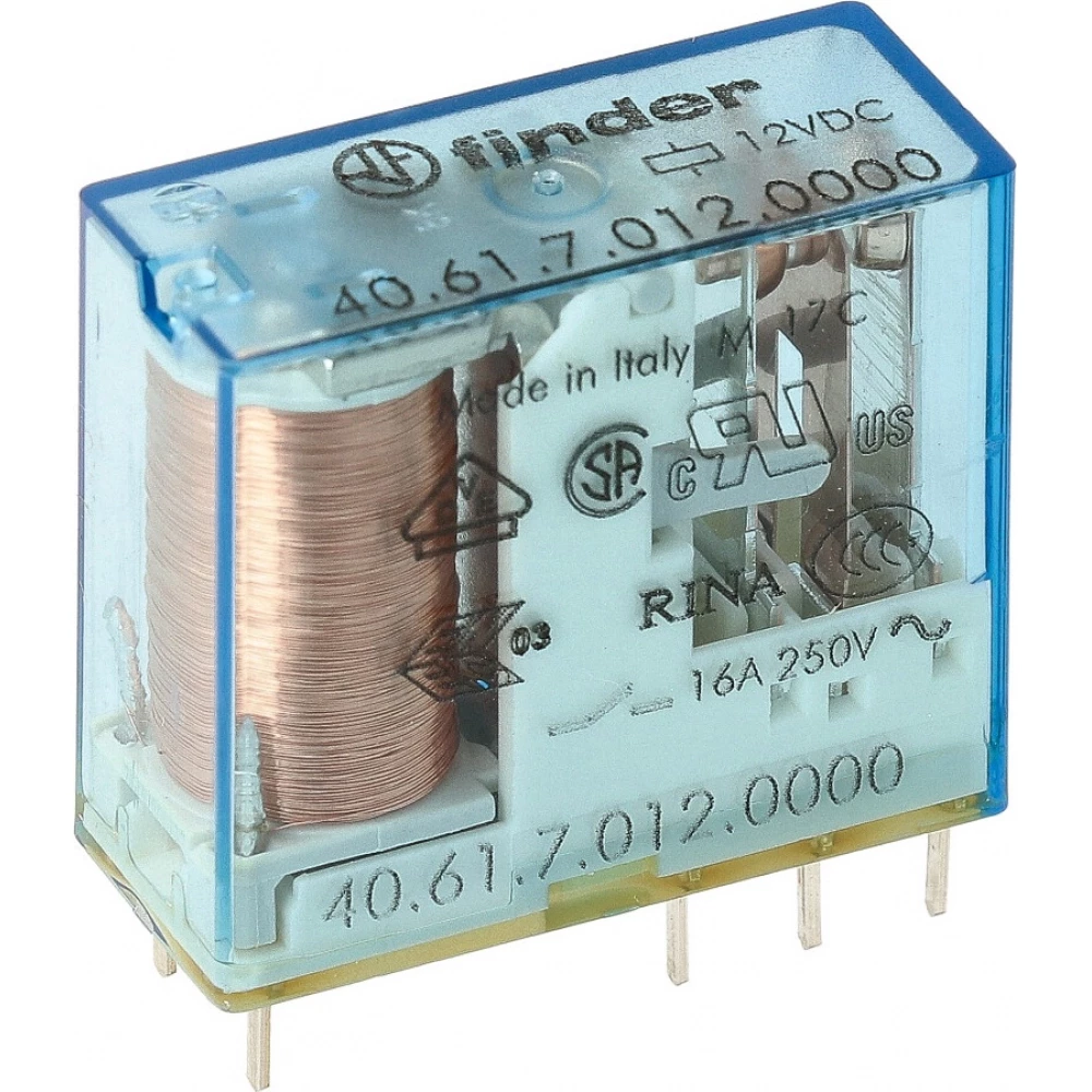 Finder 40 Fin Relais 1W 16a 12VDC S.