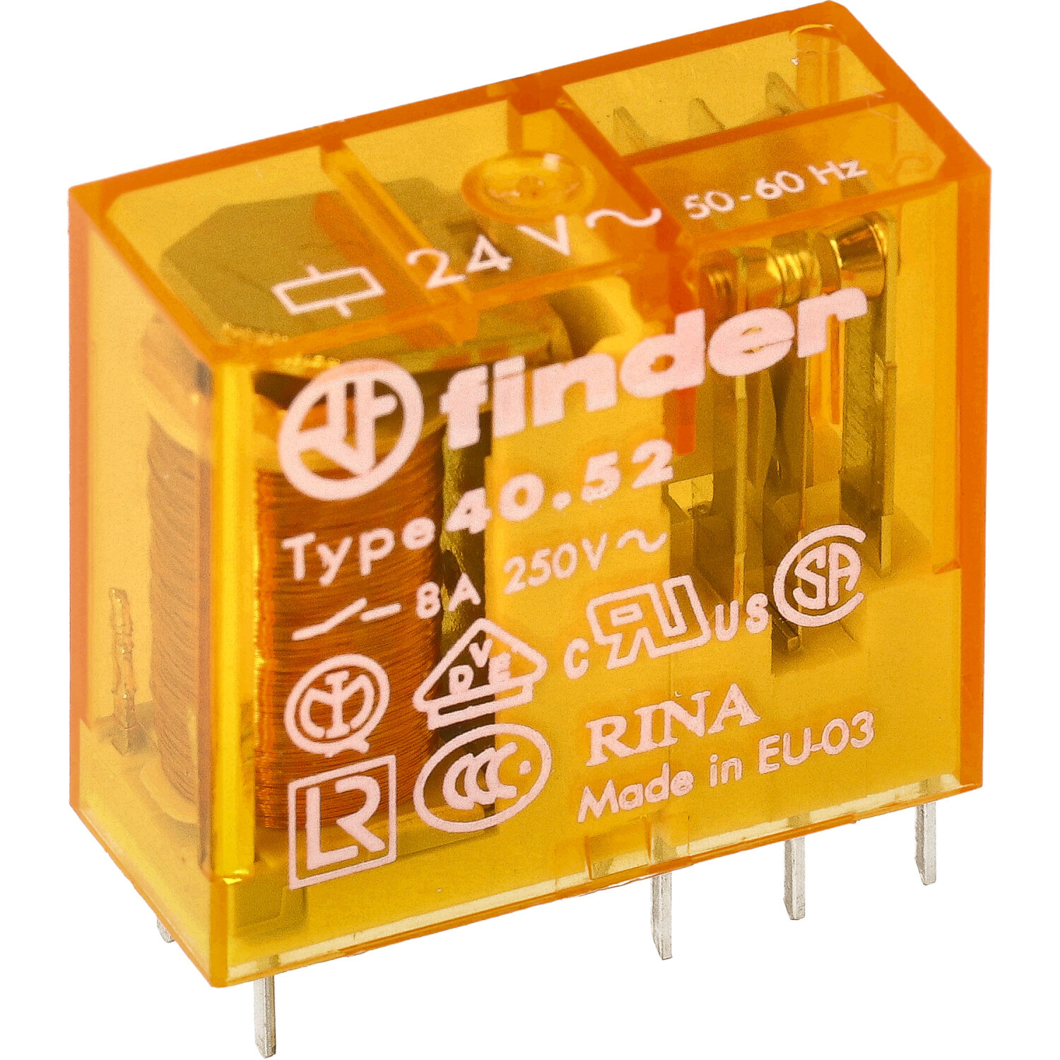 Finder 40 Fin Relais 2W 8a 24vac