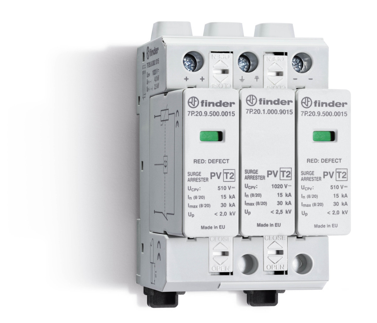 Finder 7P Fin SPD type 2, 2var.+vonk./fotovolt.