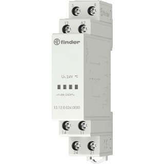 Finder Call/reset relais 1W+1M 24vac
