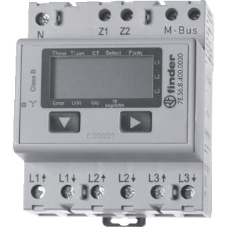 Finder Fin KWH MTR 3x65a LCD M-bus