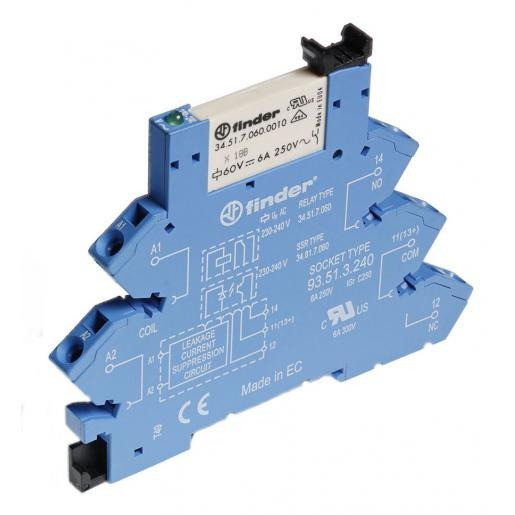 Finder 38 schakelrelais nom.stuurstroomsp.110-125V ac/DC 1 wiss.cont.