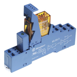 Finder 49 schakelrelais nom.stuurstroomsp.24V ac 2 wiss.cont.