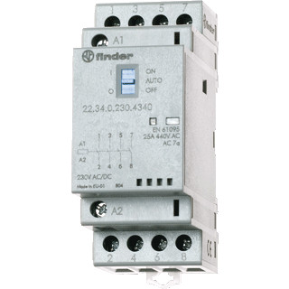 Finder 22 magneetschakelaar ac/DC 4KW 10a ac3 schroefaansluiting 1cont