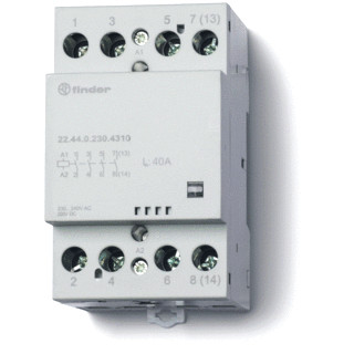 Finder 22 magneetschakelaar ac/DC 11KW 10a ac3 schroefaansluiting 2cont