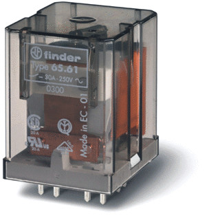 Finder 65 schakelrelais nom.stuurstroomsp.24V ac