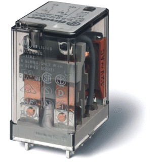 Finder 55 schakelrelais nom.stuurstroomsp.110V ac 2 wiss.cont.