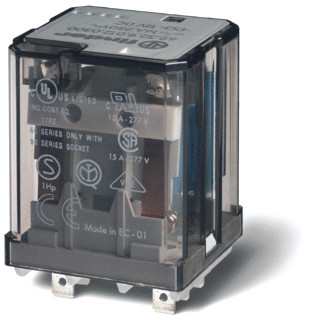 Finder 62 schakelrelais nom.stuurstroomsp.12V ac 2 wiss.cont.