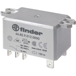 Finder 66 schakelrelais nom.stuurstroomsp.120V ac 2 wiss.cont.
