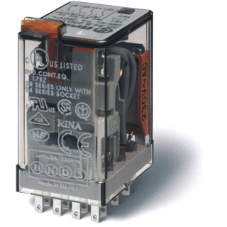 Finder 55 schakelrelais nom.stuurstroomsp.24V ac 4 wiss.cont.