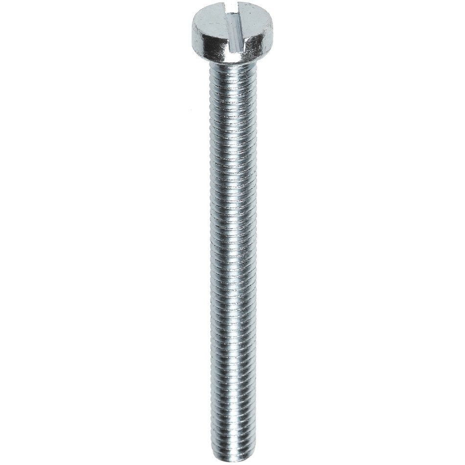 Fischer Metaalschroef Din84 m10x100 cilinderkop zaagsnede RVS a4, aisi316 Fischer Metaalschroef Din84 m10x100 cilinderkop zaagsnede RVS a4, aisi316