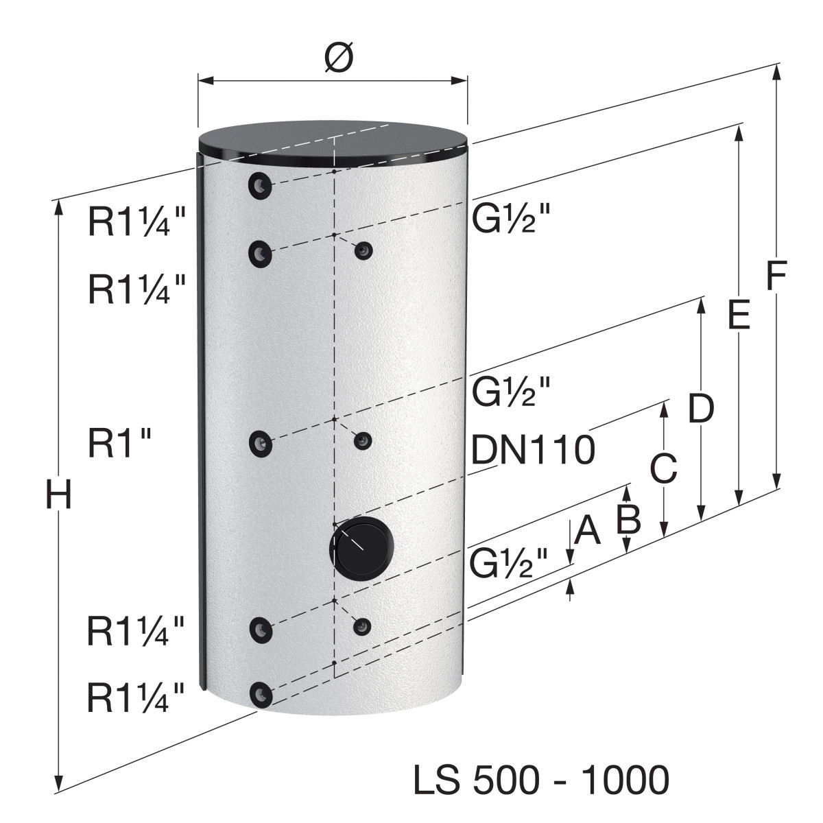 Flamco BOILVV LS 500L+ISO WIT