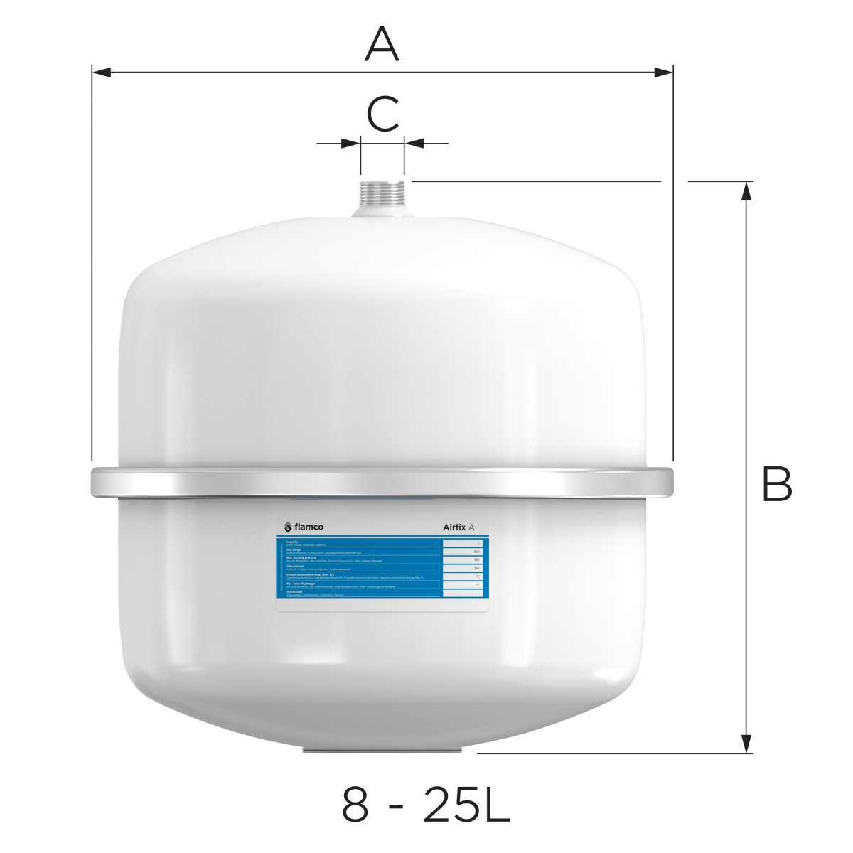 Flamco Expansion vessels sanitary Airfix A DW expansievat 25/4,0 [10bar]