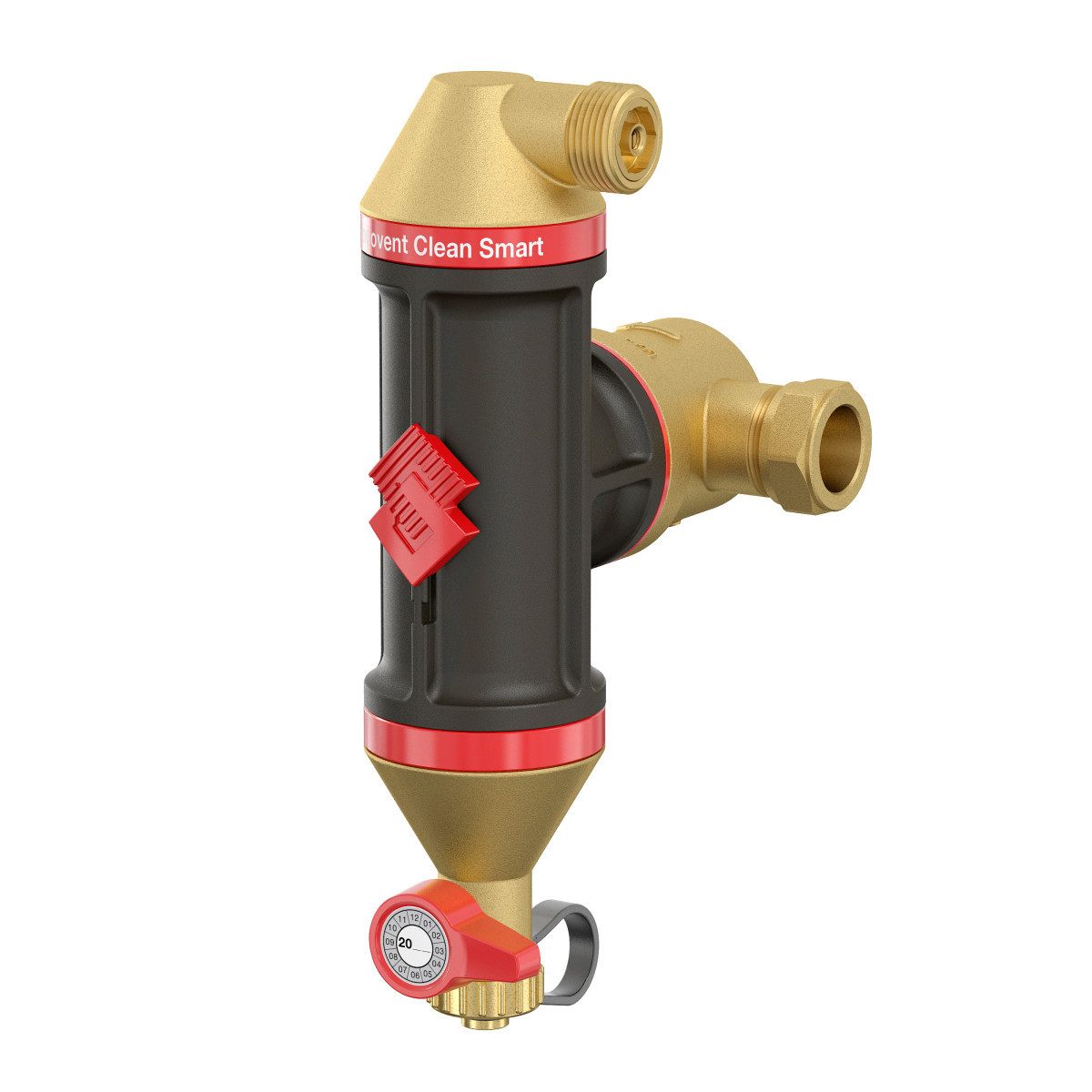 Flamco Lucht-en vuilafscheider clean smart hor/vert.11/4"BN