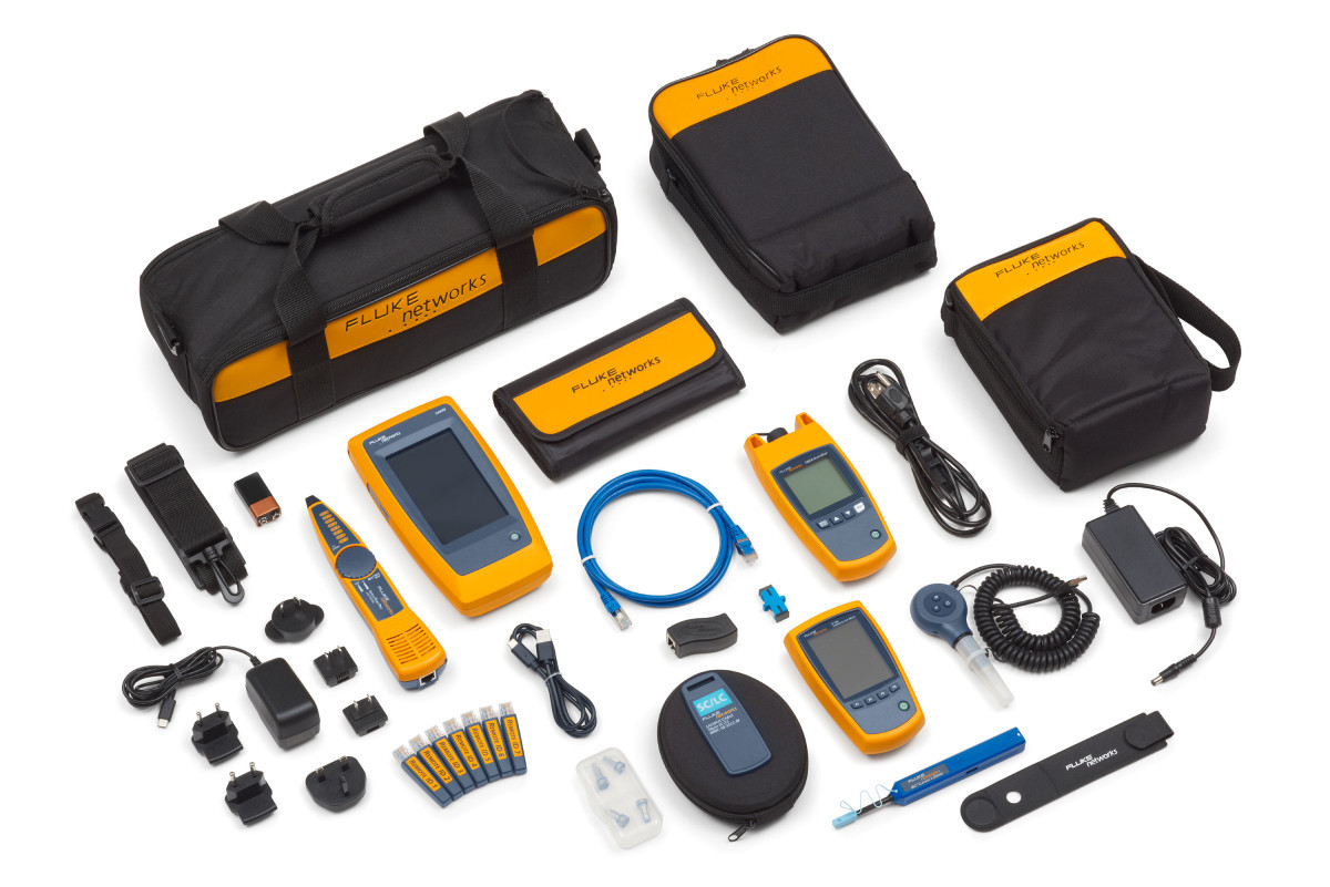Fluke Networks Meet-/testapparatuur voor communica Linkiq-Kit met MM-glasvezelfoutlocatie, inspectie en reiniging