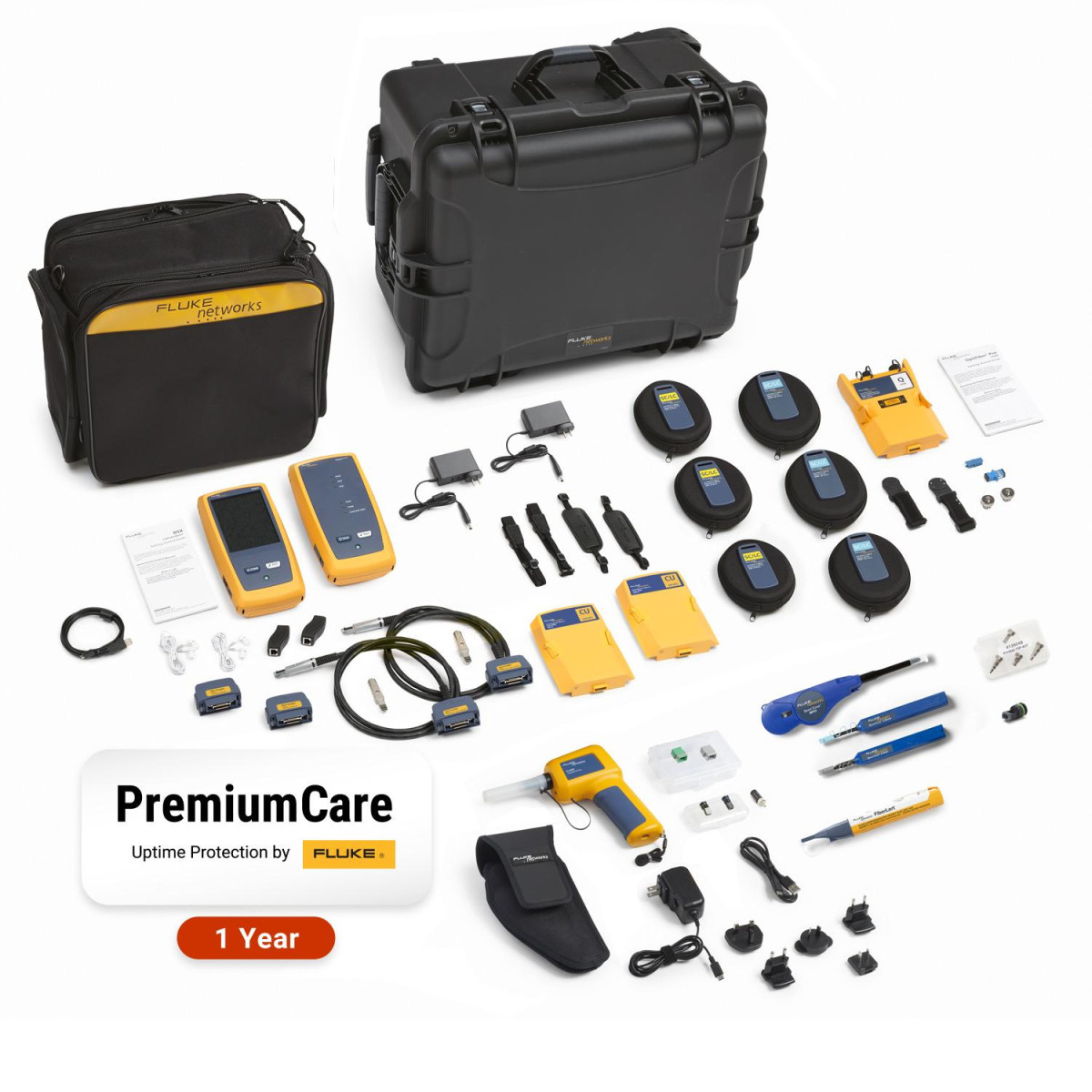 Fluke Networks Meet-/testapparatuur voor communica Versiv Voor glasvezel&koper voor datacenters, met wifi en 1 JR gold