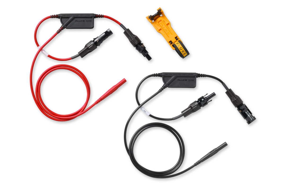 Fluke Toebehoren voor meet- en testinstru TLPV2, MC4 solar power clamp set, zwart/rood