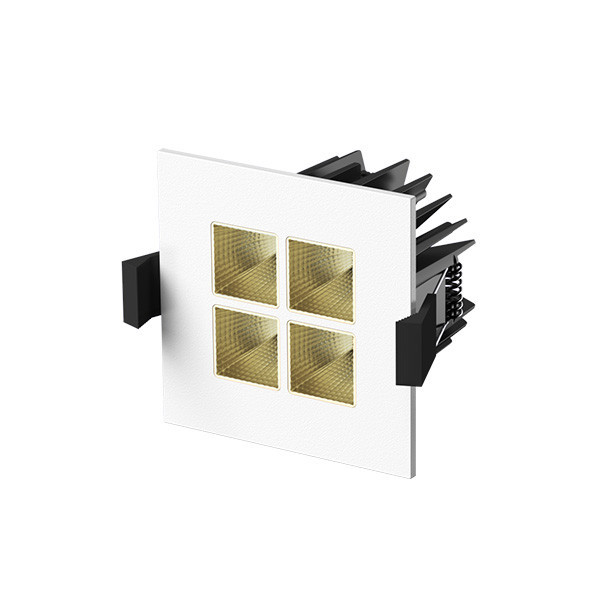 Four Square downlight 7W 80x80mm 2.550K classic goud wit ex.driver