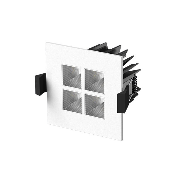 Four Square downlight 7W 80x80mm 2.700K zilver wit ex. driver