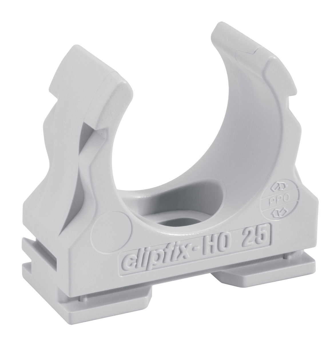 FRANKISCHE clipfix-H0 Kunststof-Buisklem grijs