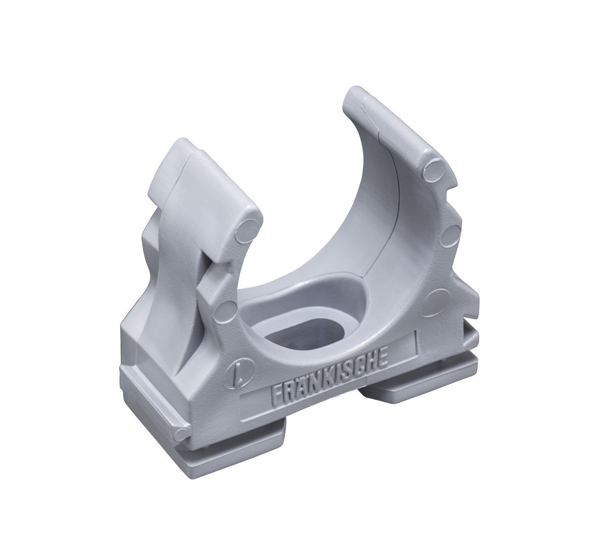 FRANKISCHE clipfix Kunststof-Buisklem lichtgrijs;