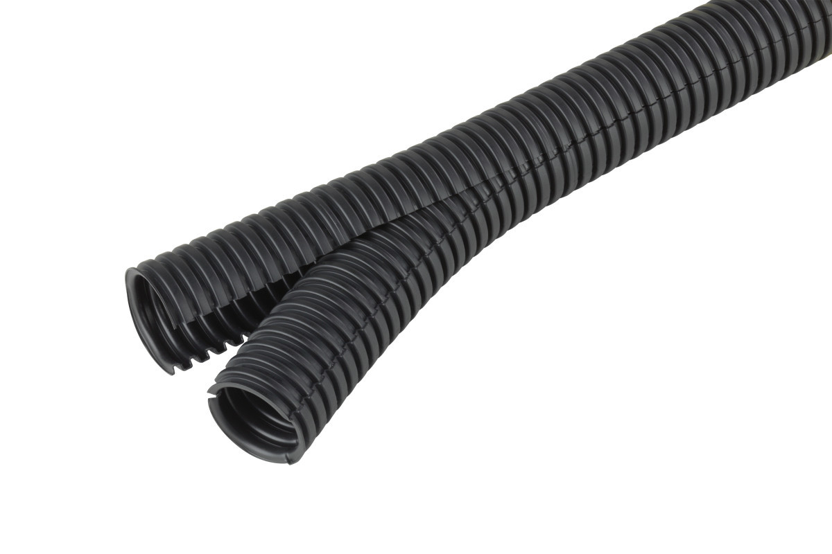 FRANKISCHE Co-flex PP zwart Afsluitbare Flexibele buis met sleuf; zwart;