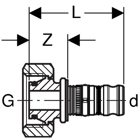GEBERIT MEPLA AANSL.VERDL 20-3/4BI