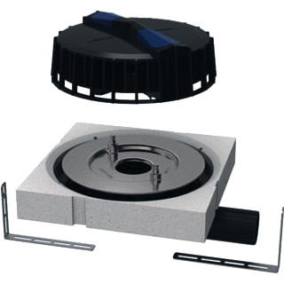 Geberit Geberit pluvia trechter 9 L/S horizontaal plakplaat D 56