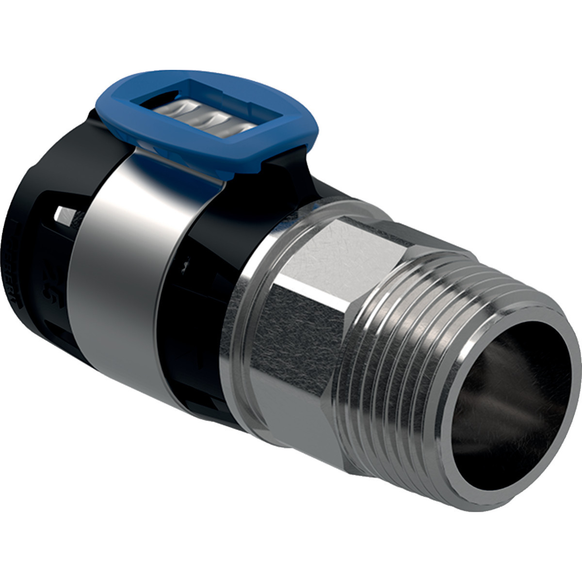GEBERIT PUNTSTUK BU RVS D25-R3/4