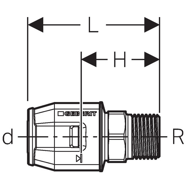 GEBERIT PUSHFIT OVG BU D16 R3/4"