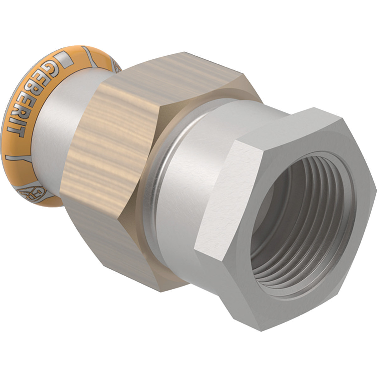 GEBERIT RVS 3-DEL KOP 42X1.1/2"
