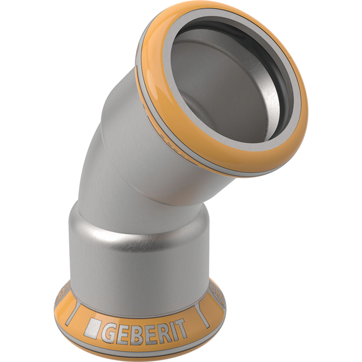 GEBERIT RVS BOCHT 45° 28MM