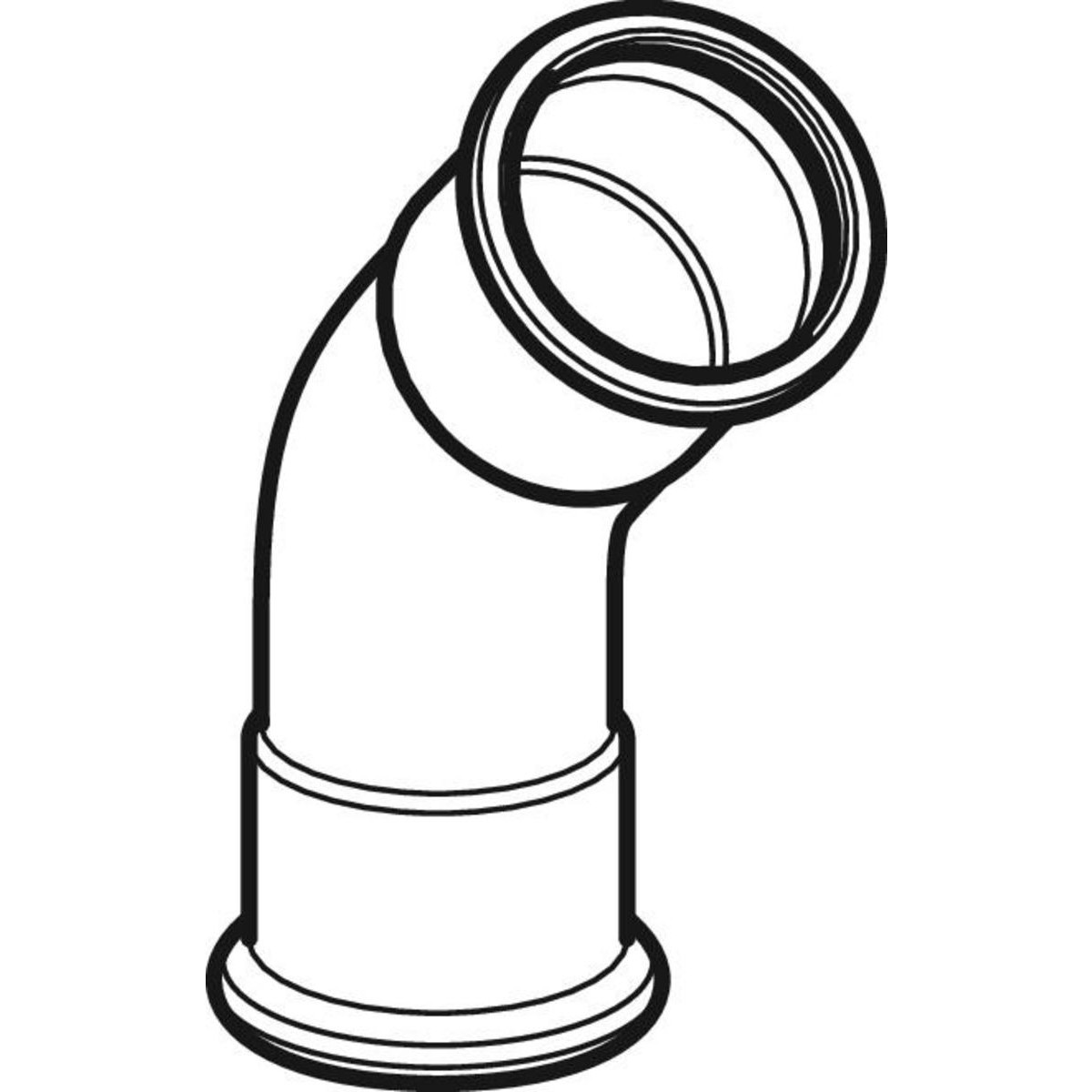GEBERIT RVS BOCHT 45° 42MM