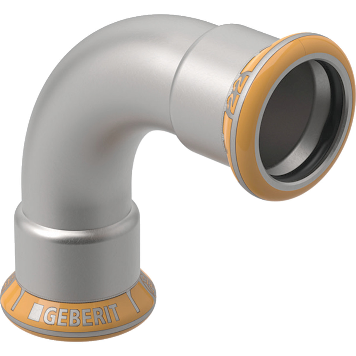 GEBERIT RVS BOCHT 90° 76,1MM