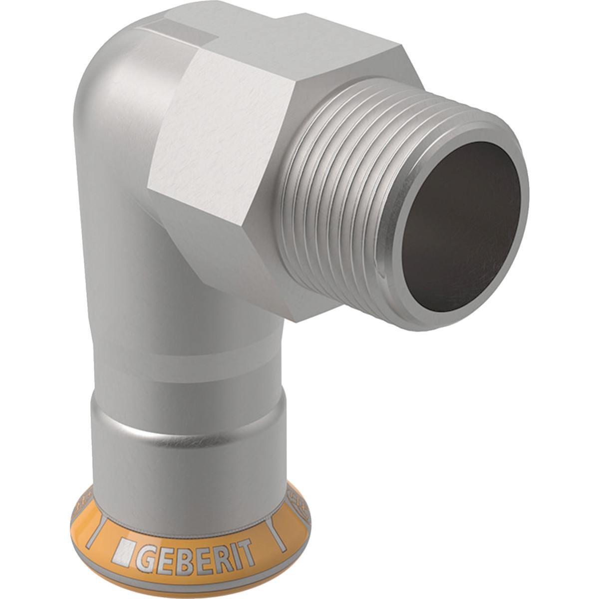GEBERIT RVS KNIE 90° 15X1/2"