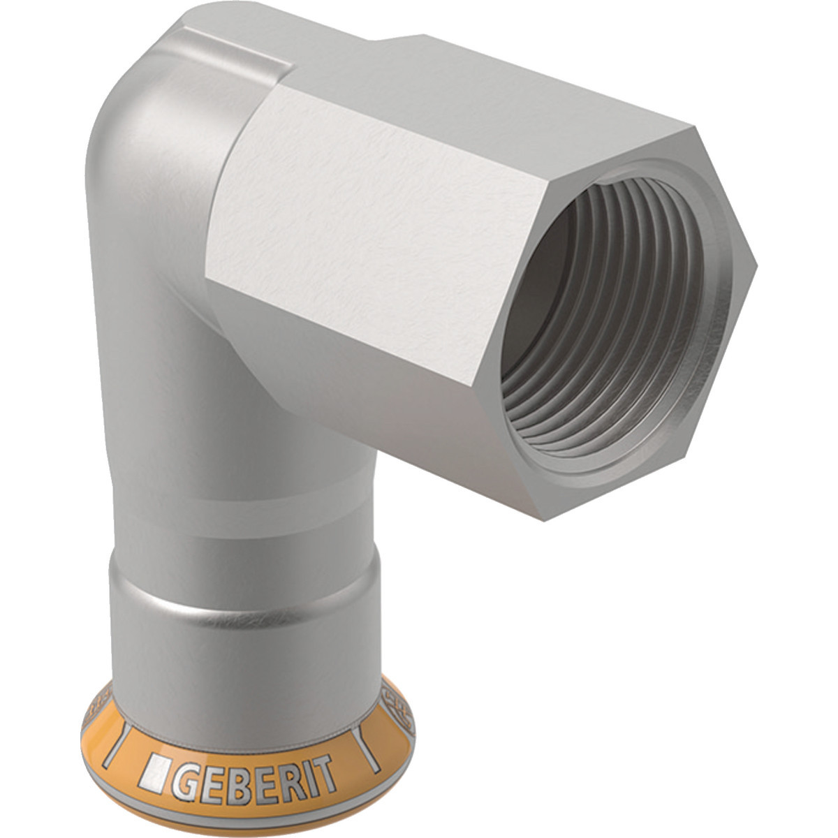 GEBERIT RVS KNIE 90° 22X3/4"